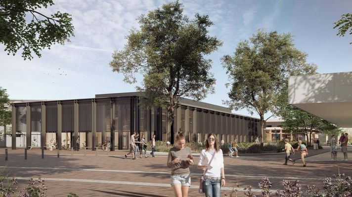 Halsocenter Karlslund exterior Illustration Krook och Tjader