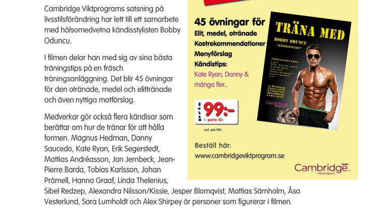 Ny träningsdvd med kändisstylisten Bobby Oduncu