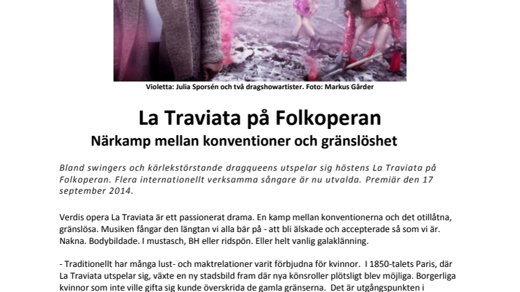 La Traviata på Folkoperan - närkamp mellan konventioner och gränslöshet