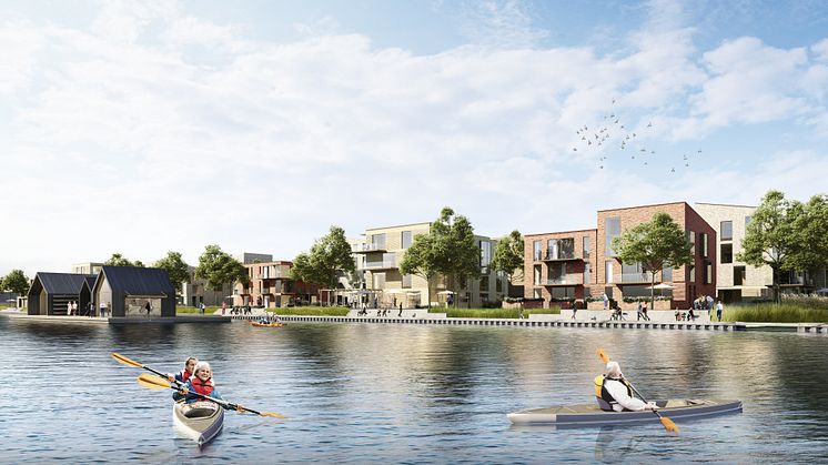 Fremtidige beboer på Fuglsang Allé vil komme til at nyde optimale udsigtsforhold fra deres lejligheder til den kunstigt anlagte sø, Fuglsang Sø, der ligger blot fem kilometer fra Herning centrum.