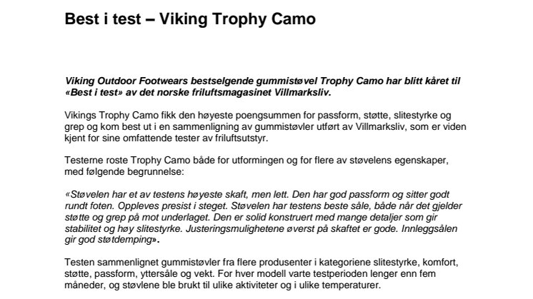Best i test - Viking Trophy Camo