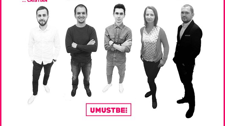 Teamet bakom idén UMustBe som är med på Venture Cup:s Top 20 ideas list 2016