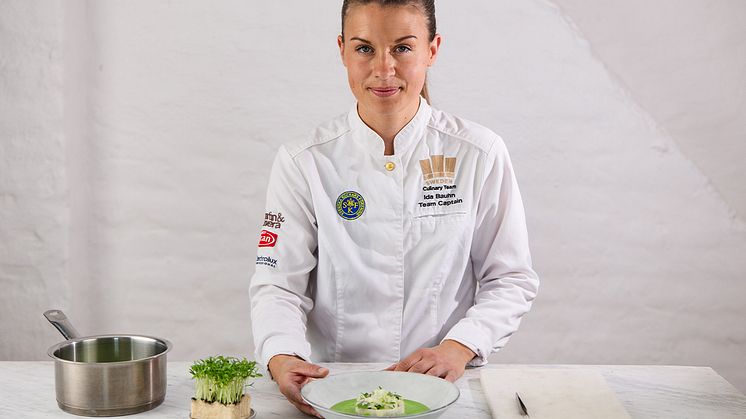 Ida Bauhn, lagkapten i Svenska Kocklandslaget med Grön Ärtsoppa Från Sverige 2023