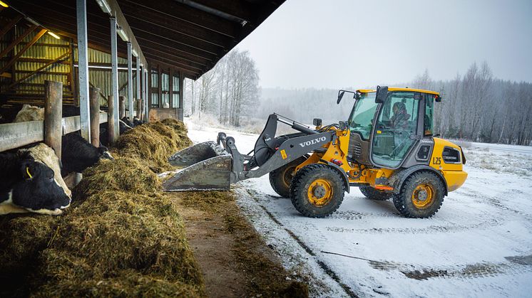 Volvo L25 Electric på Norrmalms Lantbruk