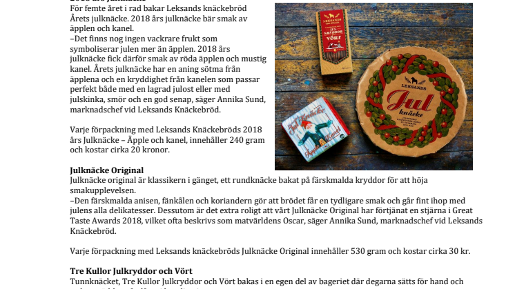 Ingen jul utan Leksands Knäckebröd 
