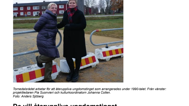 De vill återuppliva ungdomstinget- Haparandabladet 28.10.2022
