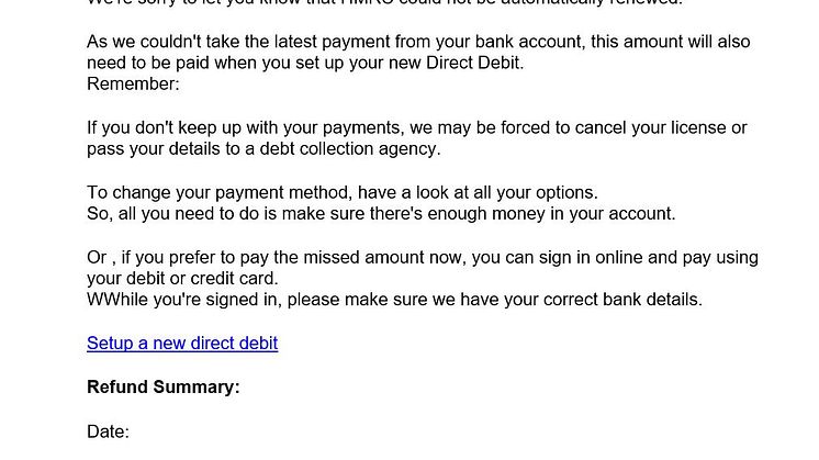 Scam email