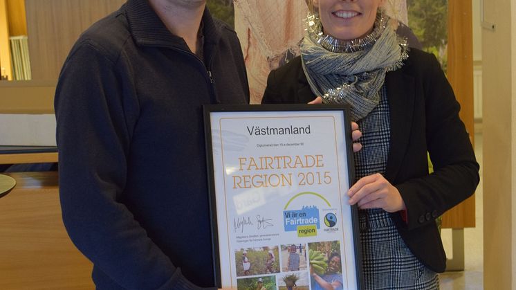 Västmanland diplomeras som första Fairtrade region