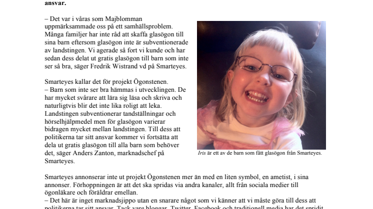1 000 barn har hittills fått gratis glasögon – Smarteyes fortsätter rättvisans resa