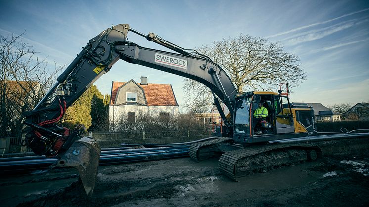 Volvo EC300E Hybrid hos Swerock