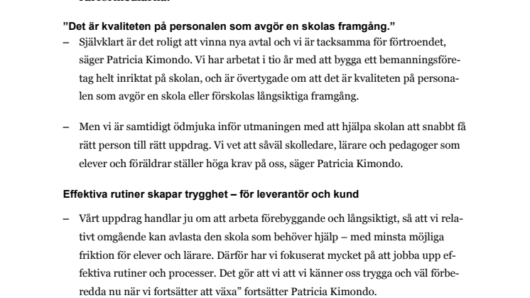 Lärarförmedlarna vinner nya ramavtal i Stockholm och Sollentuna.