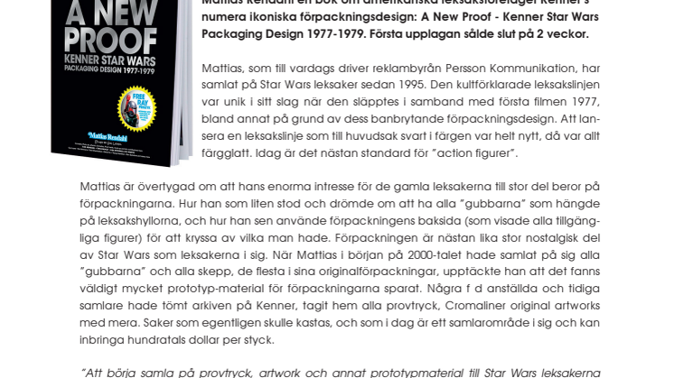 ​Star Wars bok av svensk nörd gör succé över hela världen!