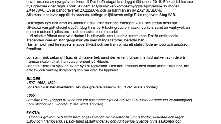 Sex nya maskiner på sex månader Dellengräv tror på framtiden