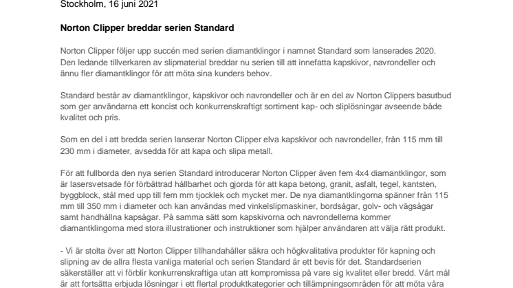 Norton Clipper breddar serien Standard