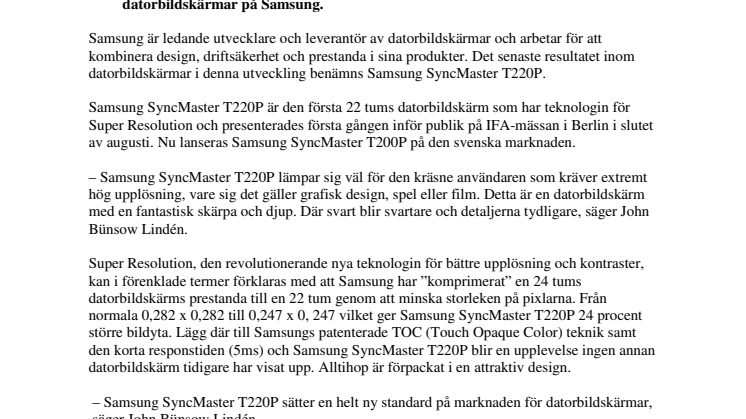 Samsungs hittills skarpaste datorbildskärm