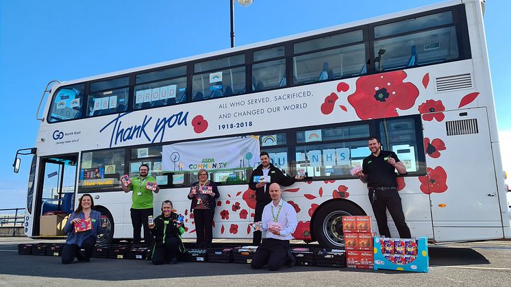 Go North East has been working with the local Asda community team to make the most of donations