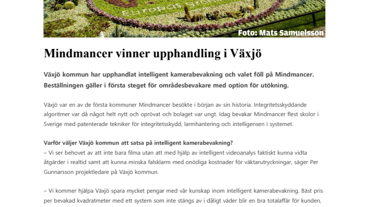 Mindmancer vinner upphandling i Växjö