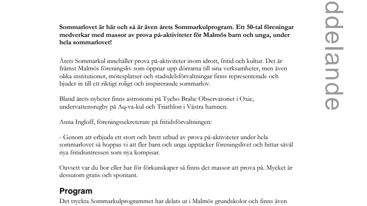 Äntligen Sommarkul!