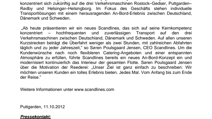 Scandlines präsentiert sich mit neuem Konzept