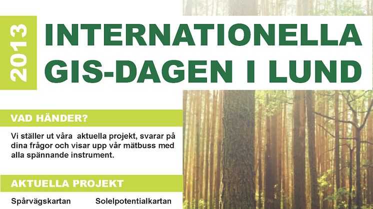 Välkommen till Internationella GIS-dagen i Lund