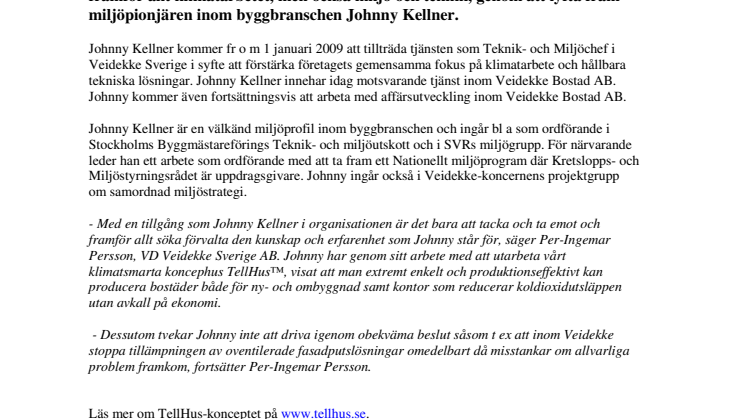 Veidekke Sverige förstärker fokus på klimatarbetet 