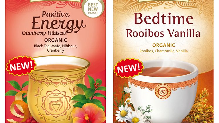 Behöver du piggas upp eller lugnas ned? Två nya ayurvediska teer från Yogi Tea