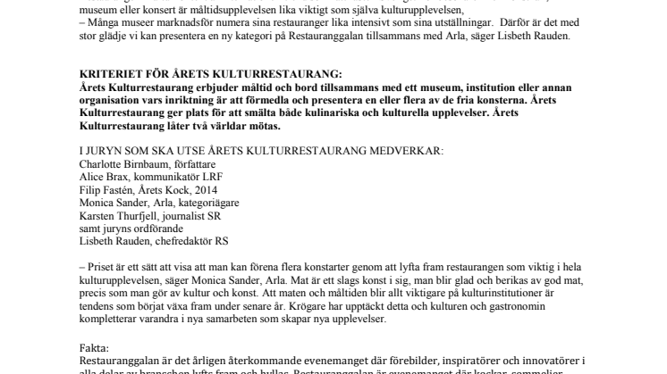 Kulturrestauranger, en växande restauranggrupp   
