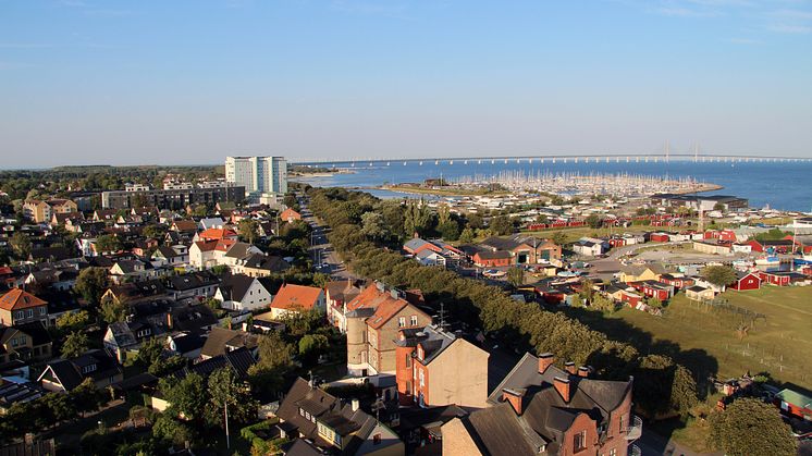 Utsikt över Limhamn, vid HSB brf Gråsejen