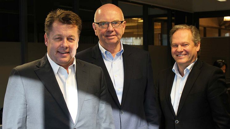 Fra venstre: Arnt Aske fra Node, Otto Isaksen fra Digin og Lars Erik Torjussen fra Noroff Education
