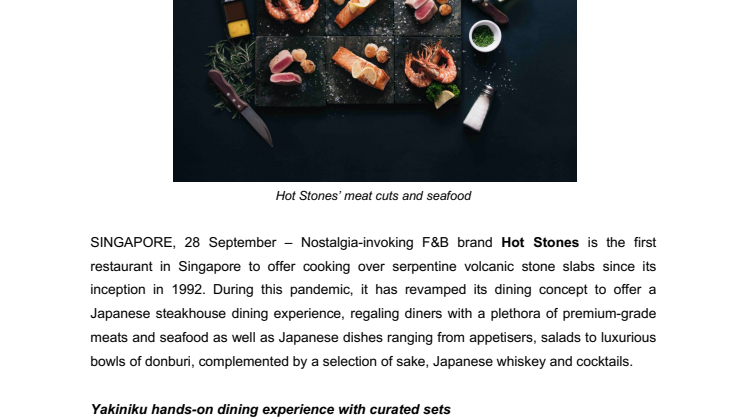 Nostalgic F&B Brand Hot Stones Pivots to New Concept Offering Japanese Steakhouse Dining Experience
