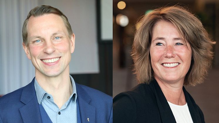 Christian Bengtzelius, föreningschef och Johanna Frelin, vd Riksbyggen.