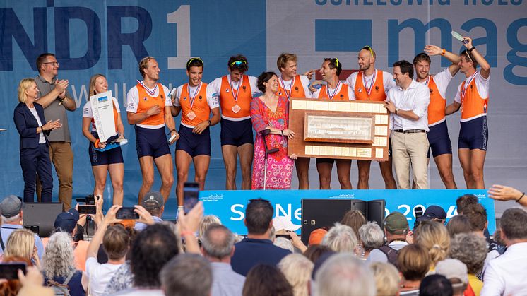 Das Ruderteam aus der Niederlande feierte zum ersten Mal ihren Sieg beim SH Netz Cup.