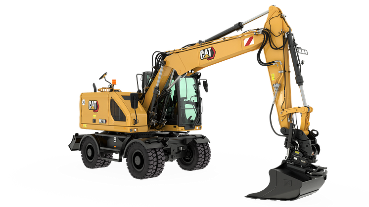 Cat M314 hjulgrävmaskin - frilagd utan skugga