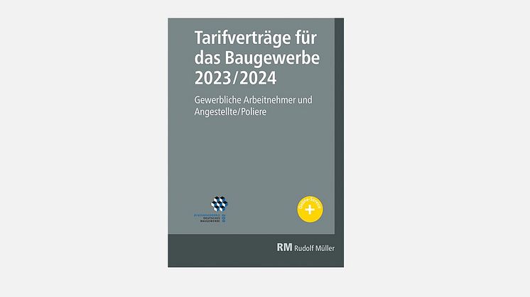 Die Neuauflage der bewährten Tarifbroschüre enthält alle im Baugewerbe aktuell geltenden Tarifverträge und zahlreiche für das Baugewerbe wichtige Gesetzestexte in ihrer jeweils aktuellen Fassung. Foto: Verlagsgesellschaft Rudolf Müller.