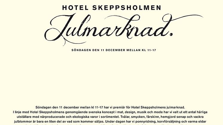 Hotel Skeppsholmens Julmarknad
