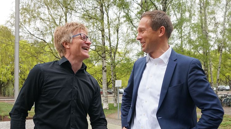 Anders Nohre-Walldén fra Grønn Byggallianse og Carl Henrik Borchsenius fra Norsk Eiendom har vært prosjektledere for utforming av håndboken. Foto: Naomi Ichihara Røkkum/Norsk Eiendom.