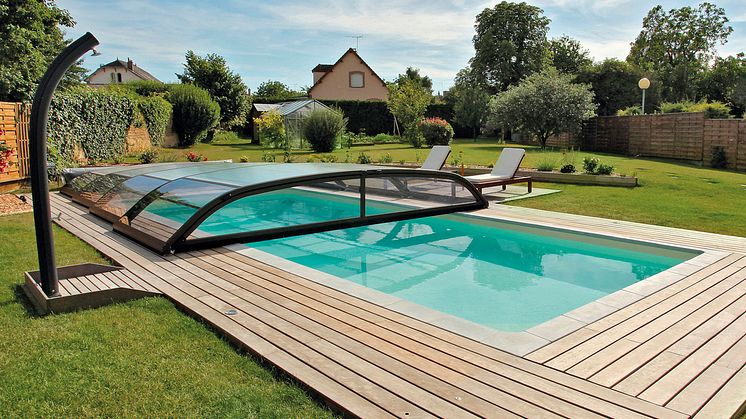 Poolüberdachung Desjoyaux offen