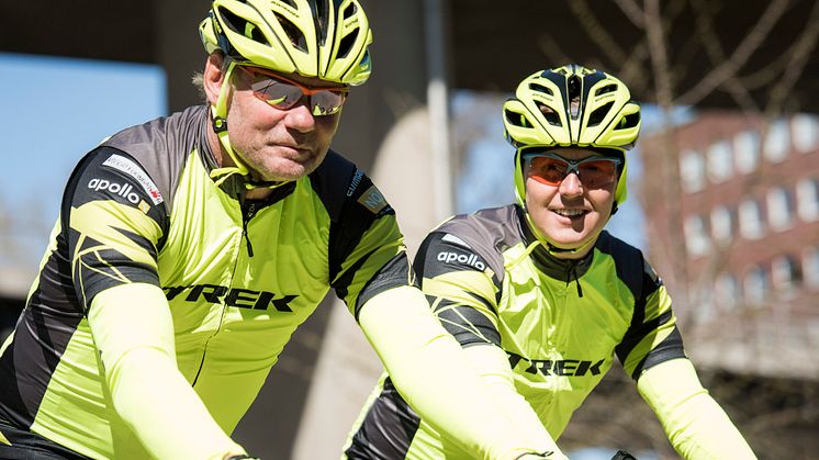 Måns Möller och Christer Skog cyklar för Autism 