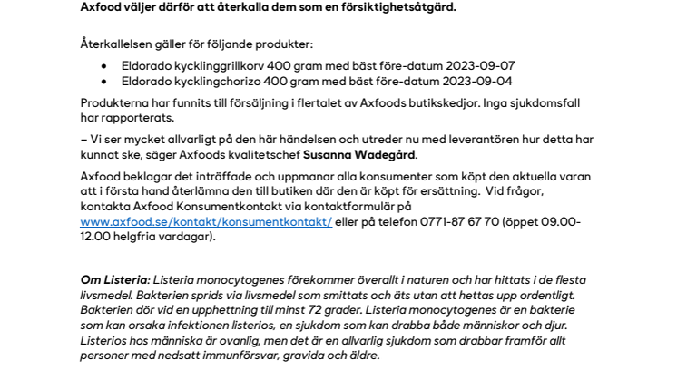 Axfood återkallar Eldorado kycklinggrillkorv 400 g och.pdf
