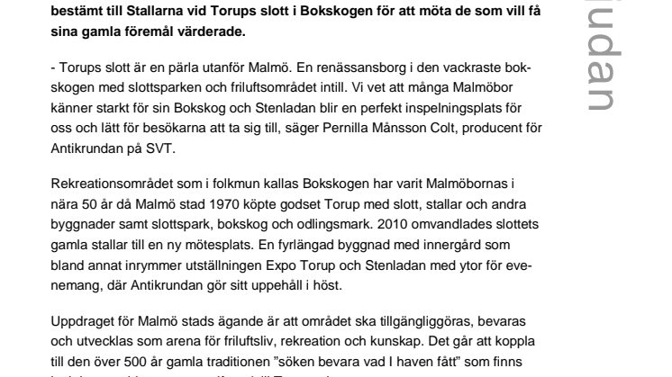 Antikrundan gör stopp vid Torups slott