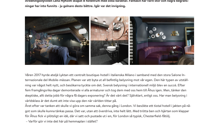 Borta bra men Åhus bäst - ateljé Lyktan i unikt projekt tillsammans med 21 partners på Åhus Gästgivaregård