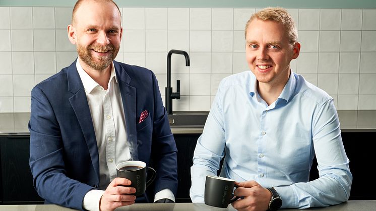 Sigmund Hagehaugen, CFO i Solibo t.v. Magnus Babsvik Daglig leder t.h.