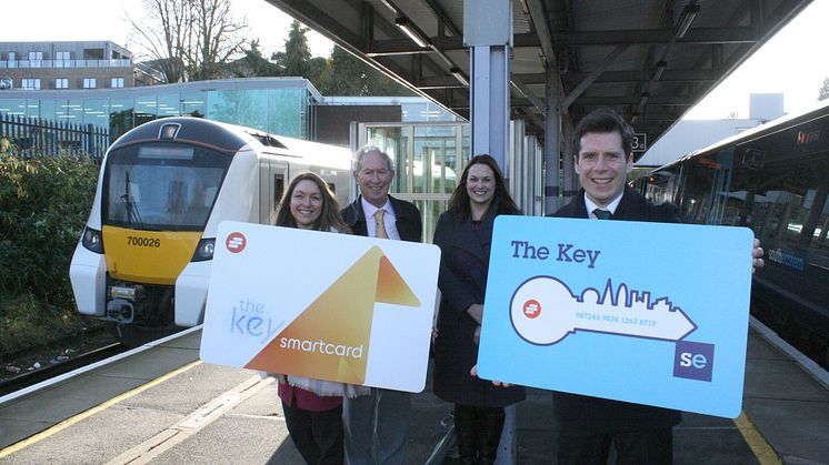 Thameslink's and Southeastern's Key Smartcards now work across one another's networks allowing passengers to travel further, across Kent and Sussex, Herts and Cambridgeshire (download high resolution pictures below)
