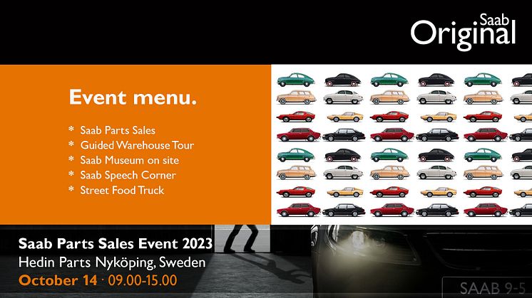 Saab Parts Sales Event 2023