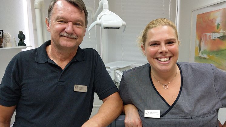 Gunnar Johannsen och Natalie Stempa på Danakliniken i Mörby utanför Stockholm.