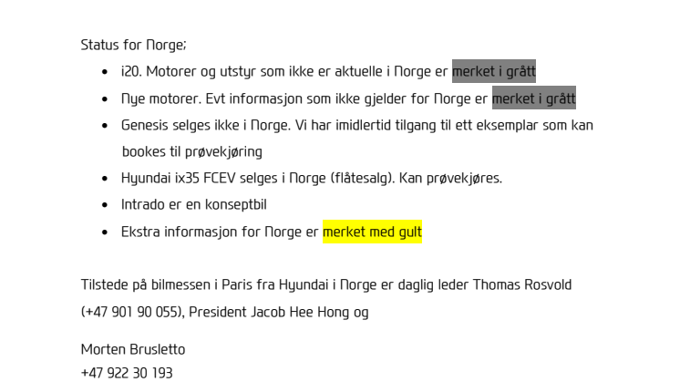 Hyundai med nye modeller og lavere utslipp