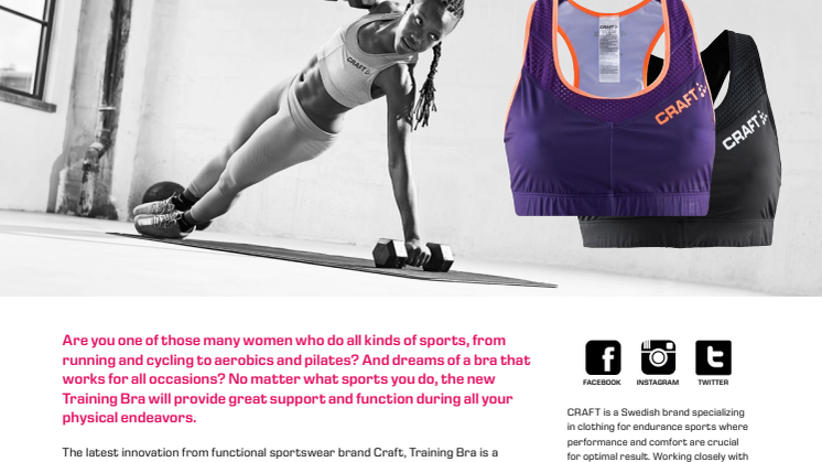 The one Bra for all kinds of workouts - Craft Training Bra
