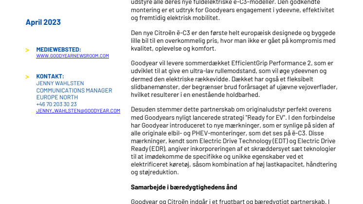 DK_PR_Goodyear_OE_Goodyear tires chosen by Citroën as original equipment for the ë-C3_April.pdf
