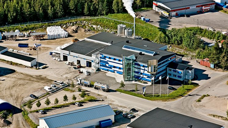 Wibax HK i Piteå, flygfoto år 2012