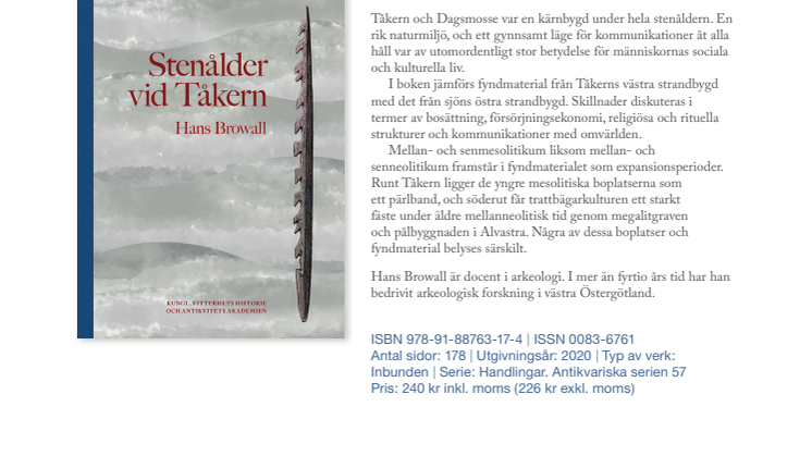 Boknyhet Stenålder vid Tåkern